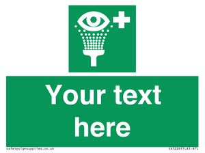 Custom Eye Wash Station Sign